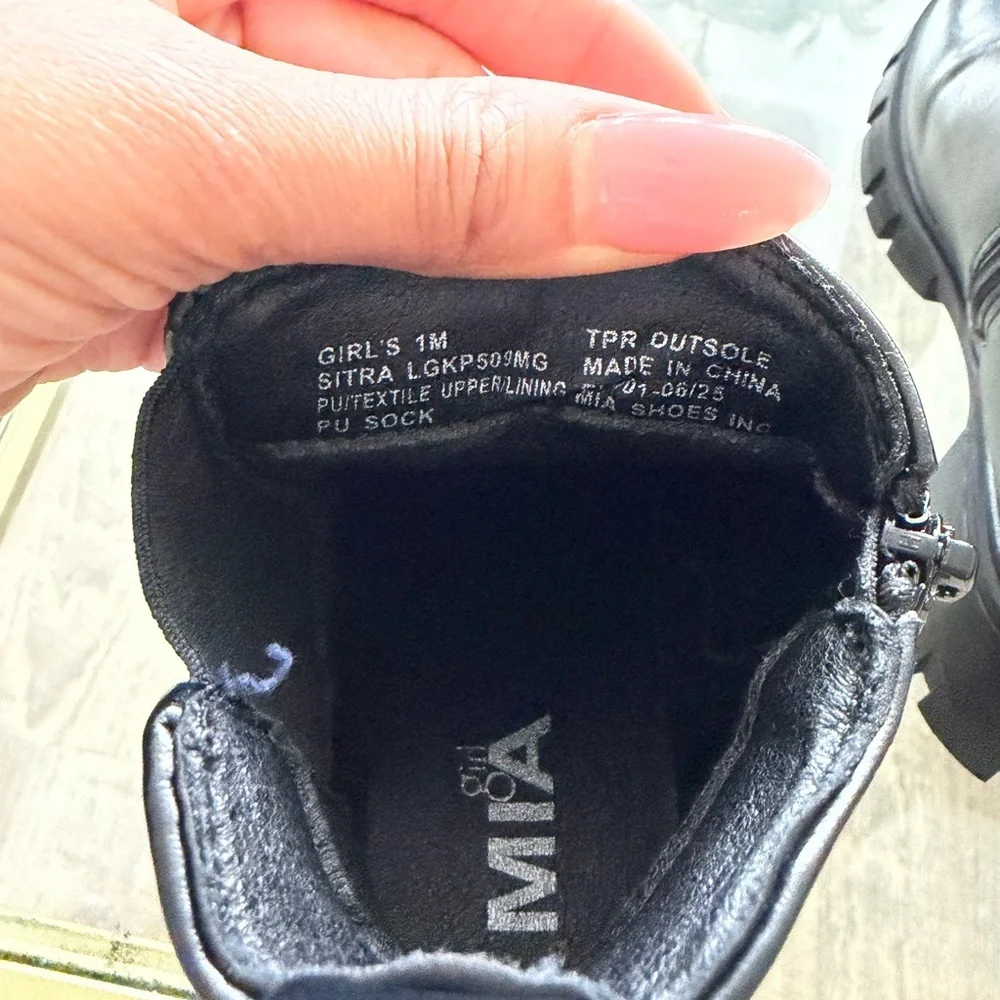 MIA Kids Black Ankle Boots